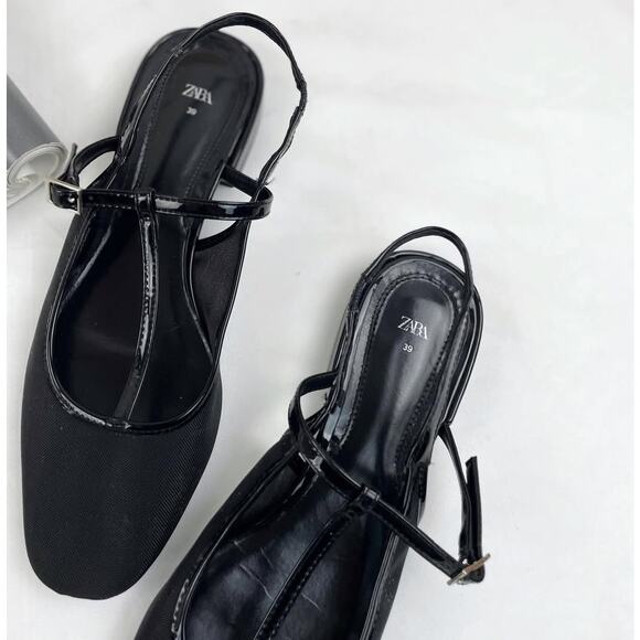 ZARA Blogger Fave!!! Slingback Flats NWT LAST ONE!!! 🖤 - Picture 7 of 16